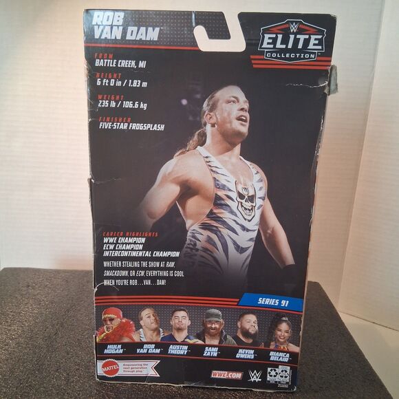 WWE Mattel Elite Collection Series 91 Rob Van Dam RVD ECW (Damaged Box) - Picture 8 of 9